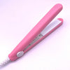 Mini 18mm Hair Straightener & Curling Iron - Pink Tourmaline Ceramic Corrugated Plate, Portable Travel Flat Iron