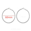 Large Smooth Round Hoop Earrings 60mm (2.36 in) - Gold/Silver Statement Wedding Hoops for Women