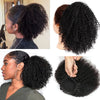 Afro Kinky Curly Clip-In Drawstring Ponytail - Brazilian Remy Human Hair Extensions, 100g