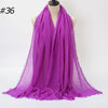 Crinkle Cotton Hijab Scarf Lightweight Muslim Shawl Turban Headscarf Headband Wrap