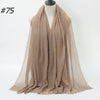 Crinkle Cotton Hijab Scarf Lightweight Muslim Shawl Turban Headscarf Headband Wrap