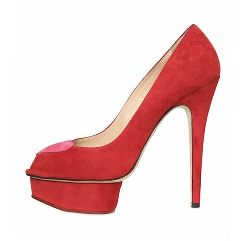 Women’s Suede Peep-Toe Low-Ankle Heels — Floral One-Strap Wedding Sandals, 2-3.1 in (5-8 cm) Heel