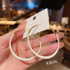 Geometric Large Circle Hoop Earrings for Women – Gold Statement Hoops 4.5 cm (1.77 in) Boho Fashion Jewelry, 1 Pair