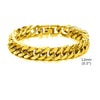 Bold Heavy Cuban Link Bracelet for Men — Stainless Steel Oxidized Wristband, 8mm & 12mm Width, 19cm (7.5in) / 21.5cm (8.5in)
