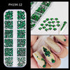 Mini Caviar Beads Nail Art 12-Grid Gold and Silver Micro Ball Charms 0.5–3mm (0.02–0.12in) with Magnetic Picker Pen