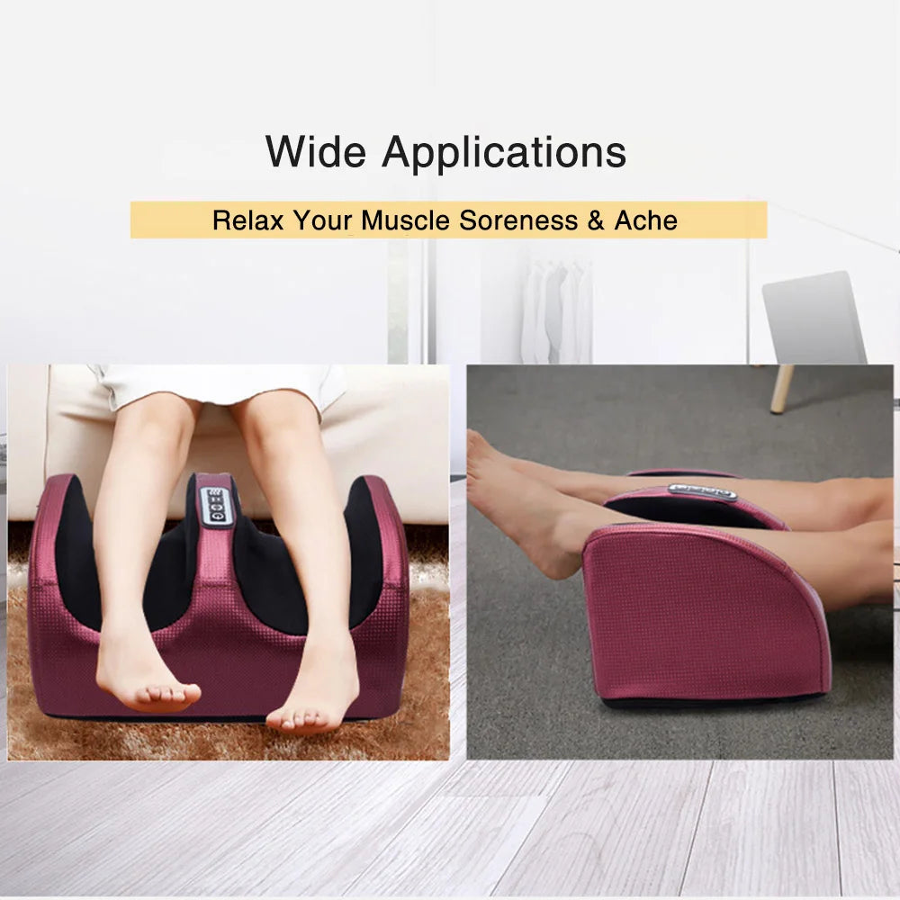 Electric Shiatsu Foot Massager with Heat & Hot Compression — Kneading Roller Foot Spa for Pain Relief & Muscle Relaxation