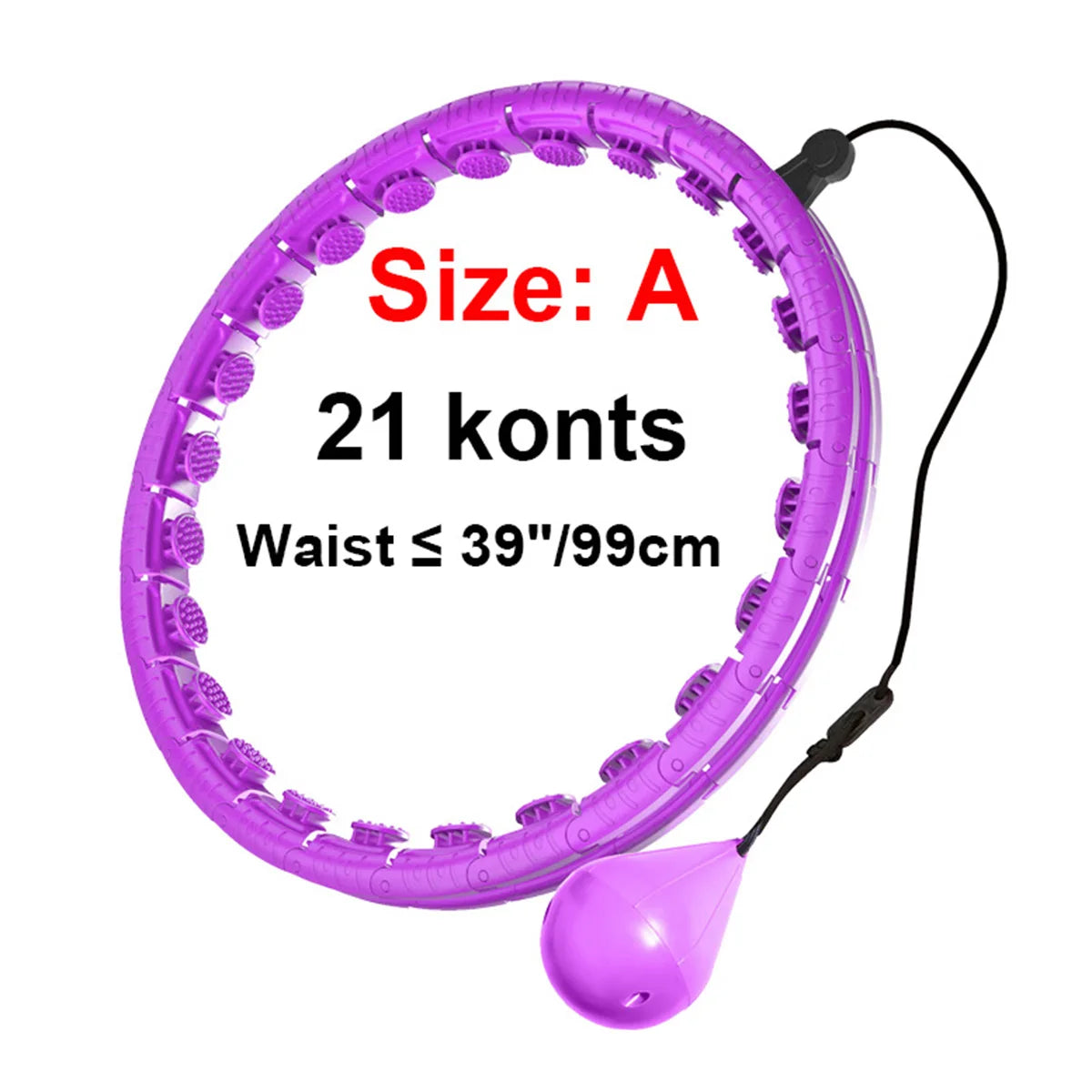 Adjustable Weighted Massage Hula Hoop with Detachable Links – Fitness Hoop for Weight Loss & Core Workout