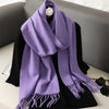 Women’s Long Winter Scarf – Cashmere Blend Shawl Hijab Wrap, Solid Colors, 200×33 cm (79×13 in) – 62 Colors