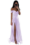 Off-the-Shoulder Lace V-Neck Backless Ball Gown — Floor-Length Bridesmaid & Prom Dress (Black, White, Burnt Orange)