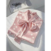 High-Quality Satin Polka Dot Blouse for Women — Lace-Up Bow Long Sleeve Office Casual Top