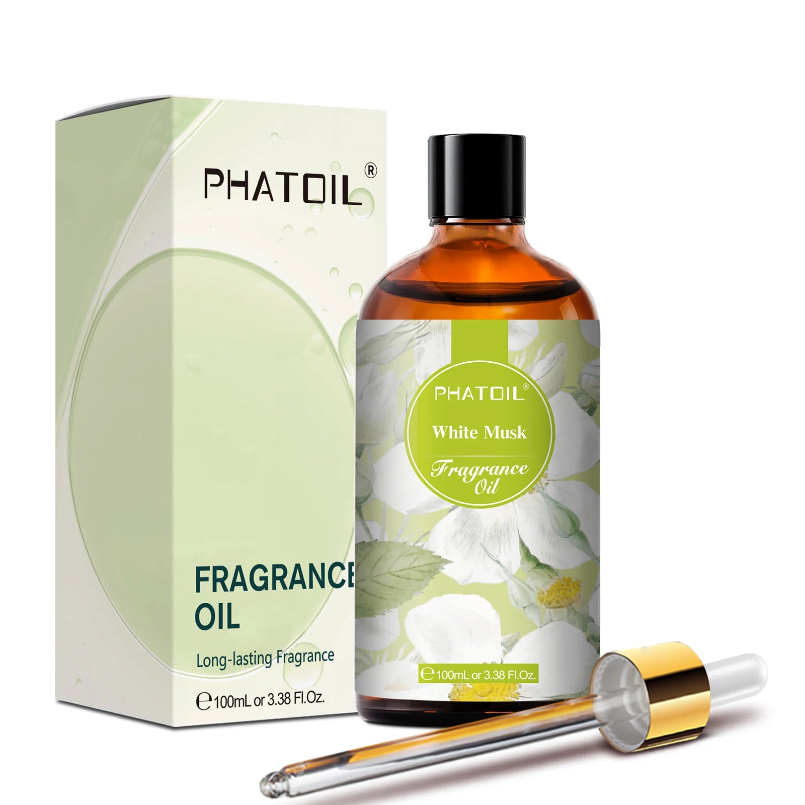 PHATOIL 100ml (3.4 fl oz) Fragrance Oil – Coconut & Vanilla, Bubble Gum, Sea Breeze, White Musk – Aromatherapy Oils for Candles, Soap Making & Diffusers
