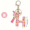A-Z Letter Keychain – DIY Metal Initial Pendant Key Ring for Women & Men, Car & Party Gift