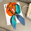 Satin-Look Square Scarf 27.6 x 27.6 in (70 x 70 cm) Cat Print Headscarf, Neck Wrap & Bandana for Women
