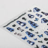 Gold Snowflake & Snowman 3D Self-Adhesive Christmas Nail Stickers with Rhinestones, 10.3 x 8 cm (4.06 x 3.15 in) Sheet