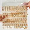 24-Pair Vintage-Inspired Small Hoop Earring Set for Women – Elegant Geometric Alloy Hoops for Daily Wear & Gifts