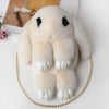 Plush Bunny Faux Fur Crossbody Bag with Chain Strap - Cute Women’s Shoulder Messenger Purse (21 Colors)