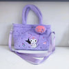MINISO Sanrio Kawaii Plush Tote Bag Hello Kitty Kuromi My Melody Cinnamoroll 27cm (10.6 in) Plush Handbag Cute Gift for Women