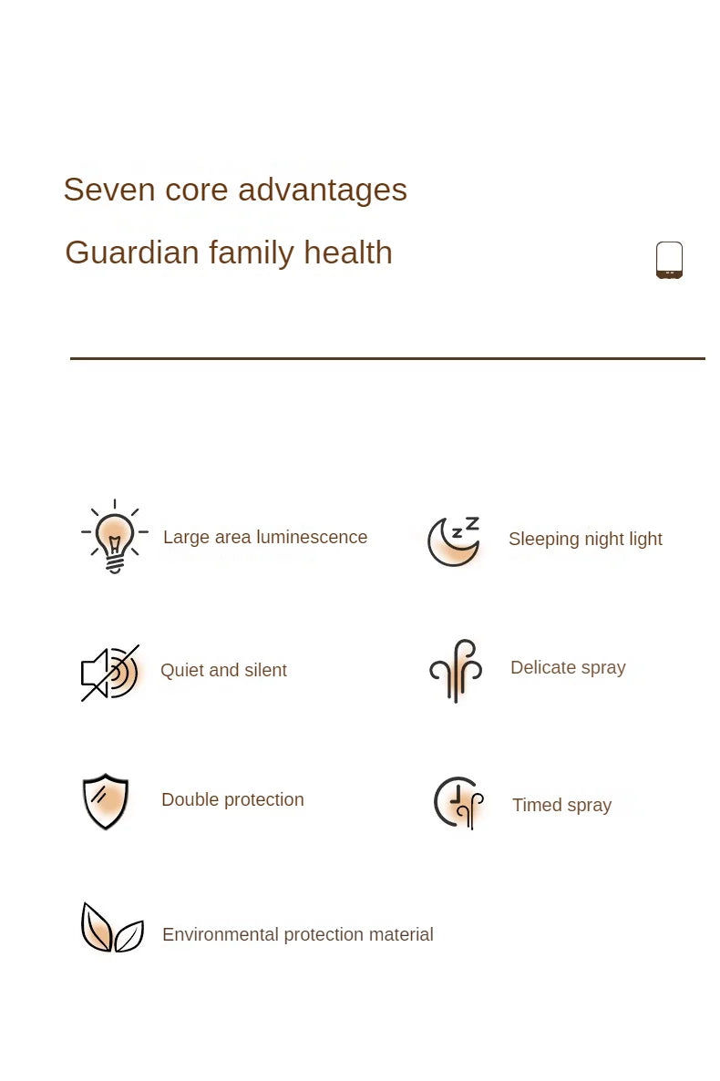 250ml Essential Oil Diffuser Humidifier with Night Light – Automatic Aromatherapy Perfume Diffuser for Bedroom & Office