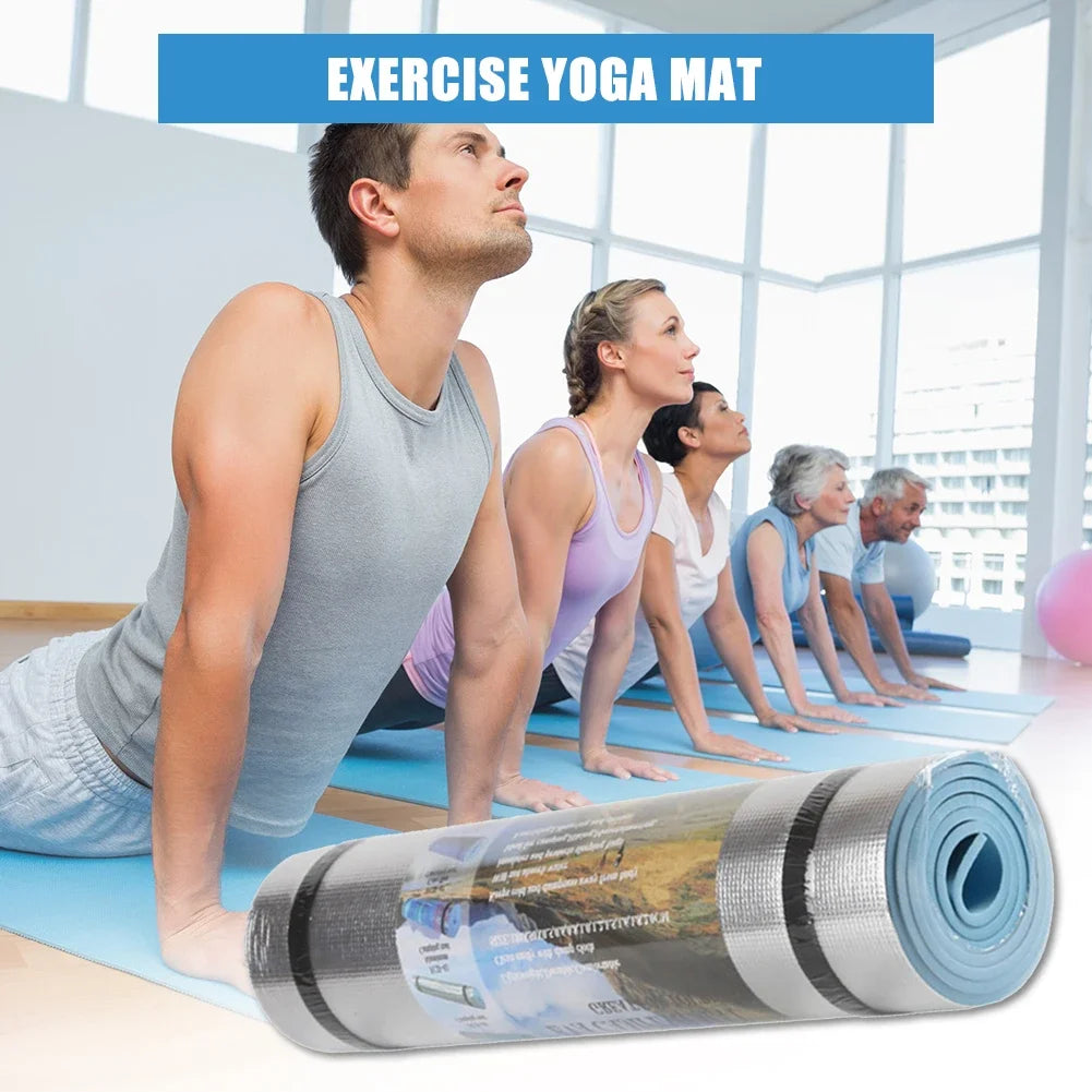 EVA Yoga Mat 180 x 50 x 6 mm (70.9 x 19.7 x 0.24 in) Non-Slip Moisture-Proof Exercise Mat for Yoga, Gym, Camping & Picnic