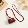 Retro Small Leather Bag Pendant Long Necklace for Women - Sweater Chain Hanging Jewelry, Boho Versatile Accessory Gift