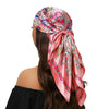 Square Satin Foulard Scarf 90 x 90 cm (35 x 35 in) Neckerchief Bandana Hijab for Women