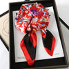 Satin Square Scarf 70cm (27.6 in) Silk-Look Polyester Neck & Hair Tie Bandana for Women Floral Headscarf Hijab