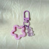 Cute Anime Animal Acrylic & Zinc Alloy Keychain with D-Shaped Buckle – Playful Bag Charm for Women
