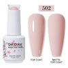 Red Semi-Permanent UV Gel Nail Polish 15ml (0.5 fl oz) Top & Base Hybrid