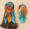 Paisley Print Silk-Feel Satin 70 x 70 cm (27.6 in) Square Scarf Bandana Hijab Headband Neck Scarf for Women