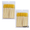 100-Pack Bamboo Handle Mascara Wands – Reusable Eyelash Extension & Eyebrow Spoolie Brushes