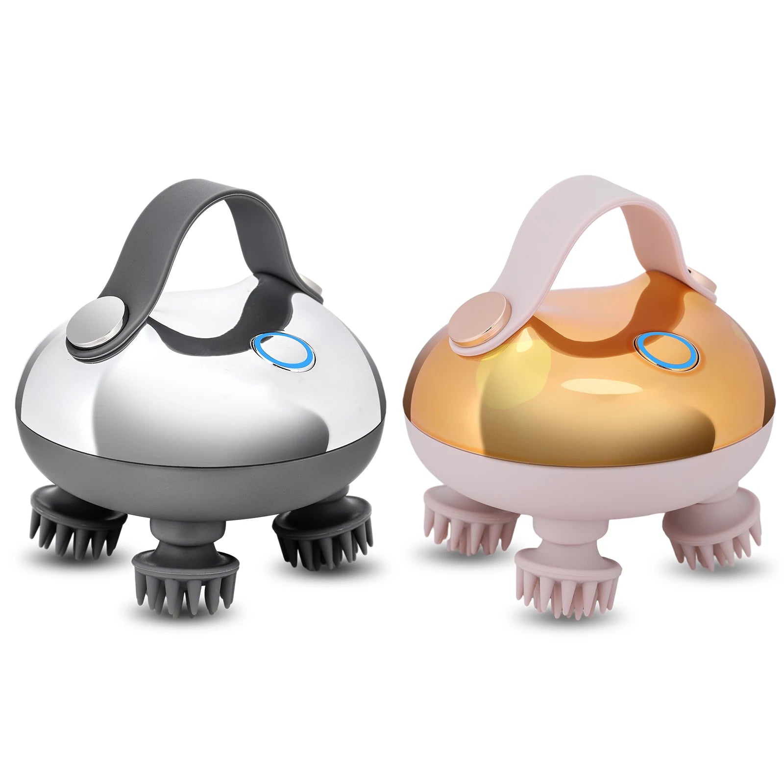 Electric Scalp Massager with 8 Silicone Heads - 3 Modes, IPX7 Waterproof USB Type-C Rechargeable for Hair Growth & Stress Relief