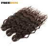 Synthetic Braiding Hair Extensions 24 in (60 cm) Loose Deep Wave Ombre Brown Rainbow Twist Crochet 3-Pack