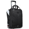 18 x 14 x 8 in (45 x 35 x 20 cm) Underseat Rolling Laptop Bag with Wheels & Telescopic Handle, USB Port – Carry-On Business Briefcase for Men & Women