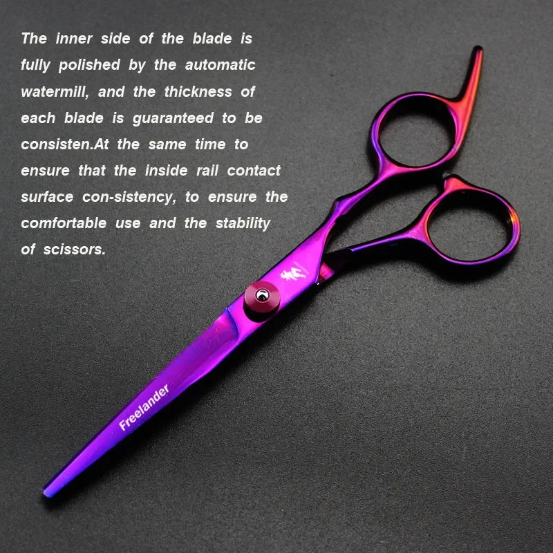 Professional 6-Inch (17.5 cm) Thinning Hair Scissors — 32-Tooth Barber Hairdressing Shears, 440C Stainless Steel