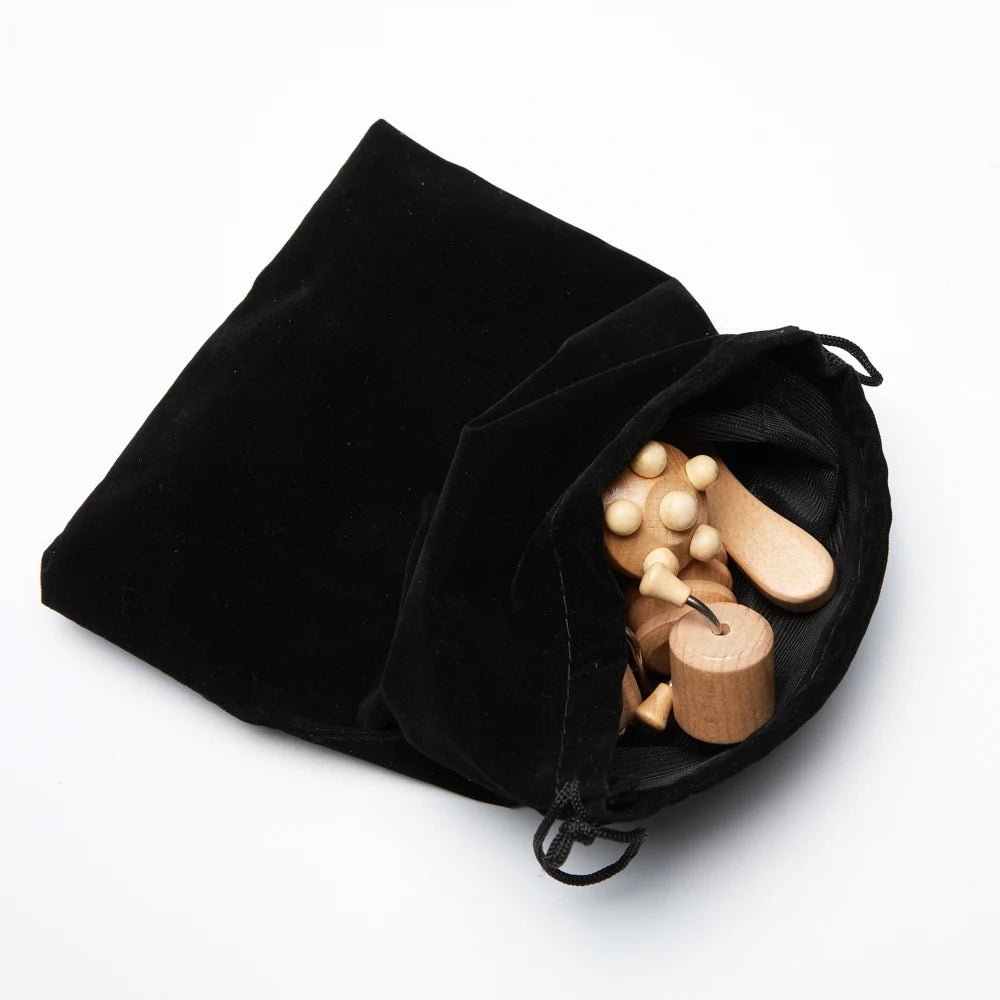 MERALL Maderoterapia Wood Therapy Massage Kit – Gua Sha, Wooden Cupping & Roller for Facial Lifting, Body Contouring & Lymphatic Drainage