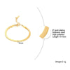 Waterproof Stainless Steel Link Chain Bracelet for Women - Gold-Plated Stackable Fashion Gift