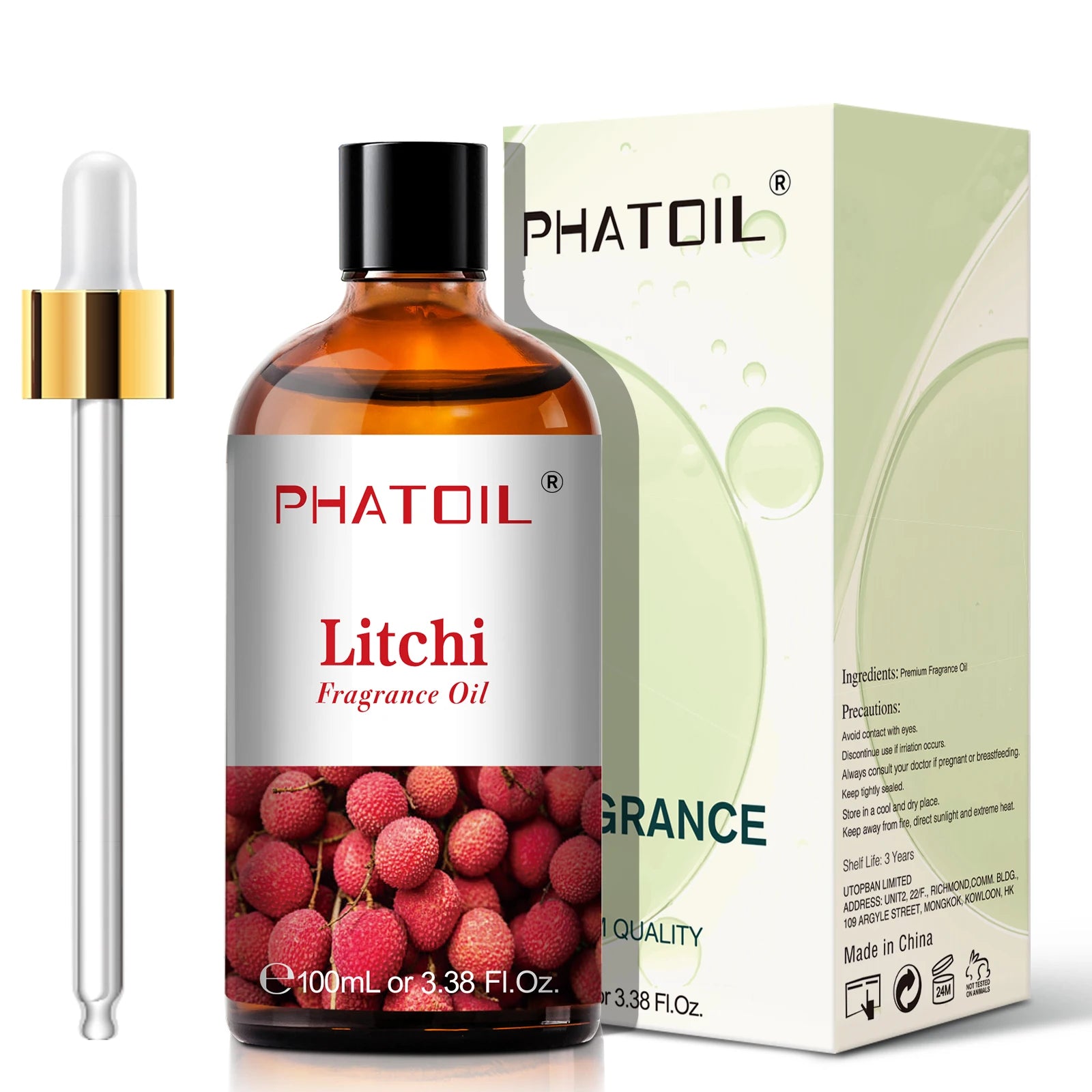 PHATOIL 100ml (3.4 fl oz) Fragrance Oil — Coconut, Peach, Blueberry, Mango, Apple, Banana, Grape, Lemon for Diffusers, Soap & Candle Making