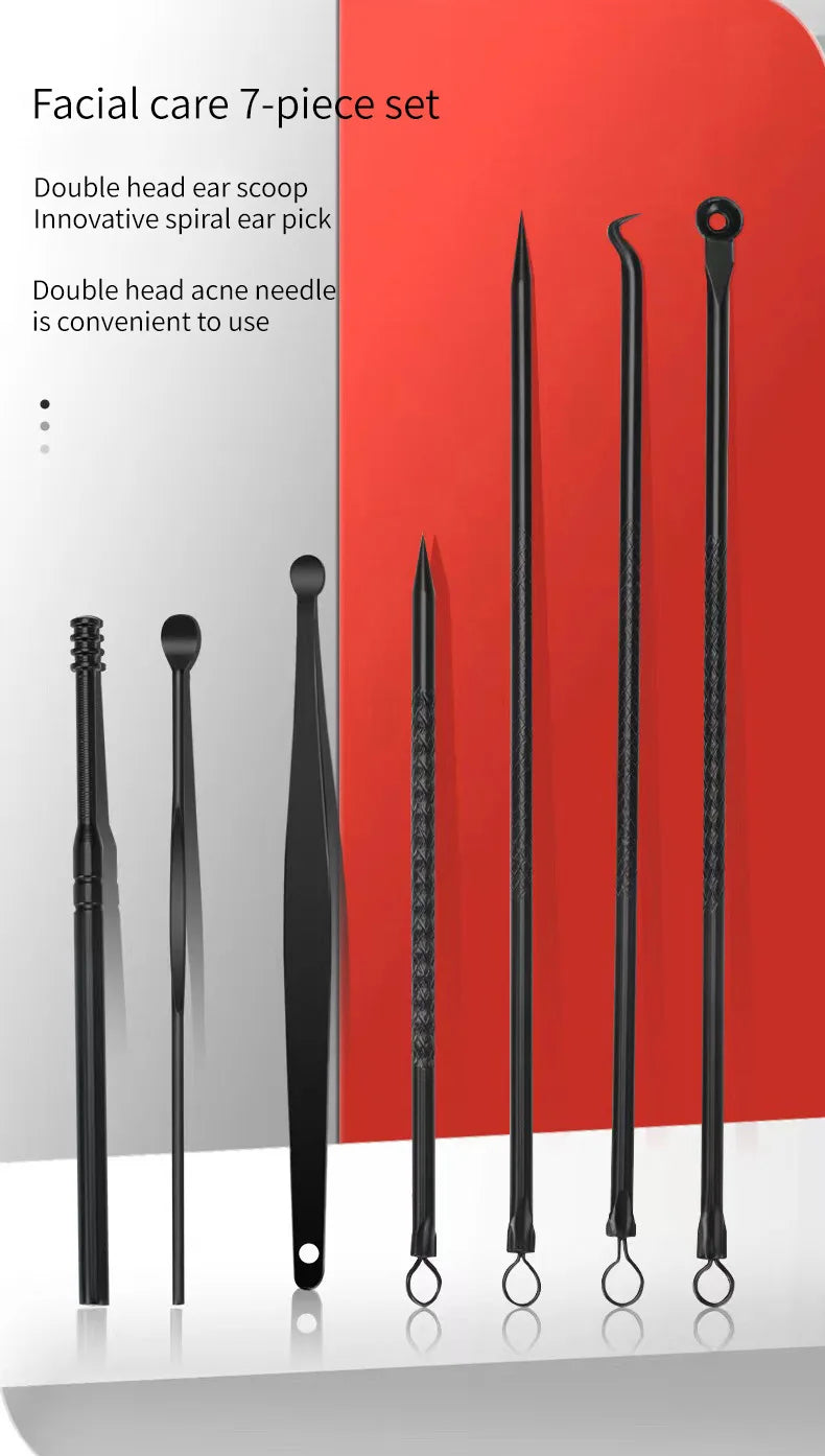 Black & Red Nail Clipper Set – Stainless Steel Manicure & Pedicure Tool Kit, Multi-Pack (4/7/10/12/16/18/24 Sets)