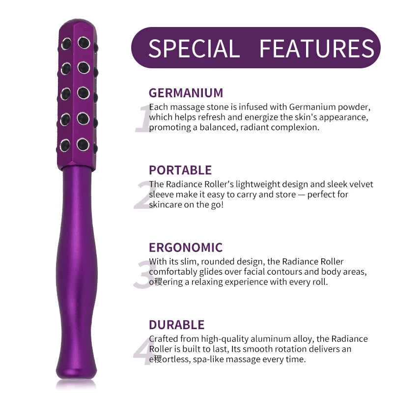 Large Facial Massage Stick Roller - Aluminum Alloy Face & Body Massager