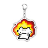 Funny Cat Meme Silicone Keychain Lanyard & Bag Charm – Cute Cat Pendant Gift for Women, Students & Best Friends