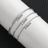Stainless Steel Square Snake Bone Chain Bracelet - Unisex Adjustable Link Bracelet (0.9/1.2/2mm)