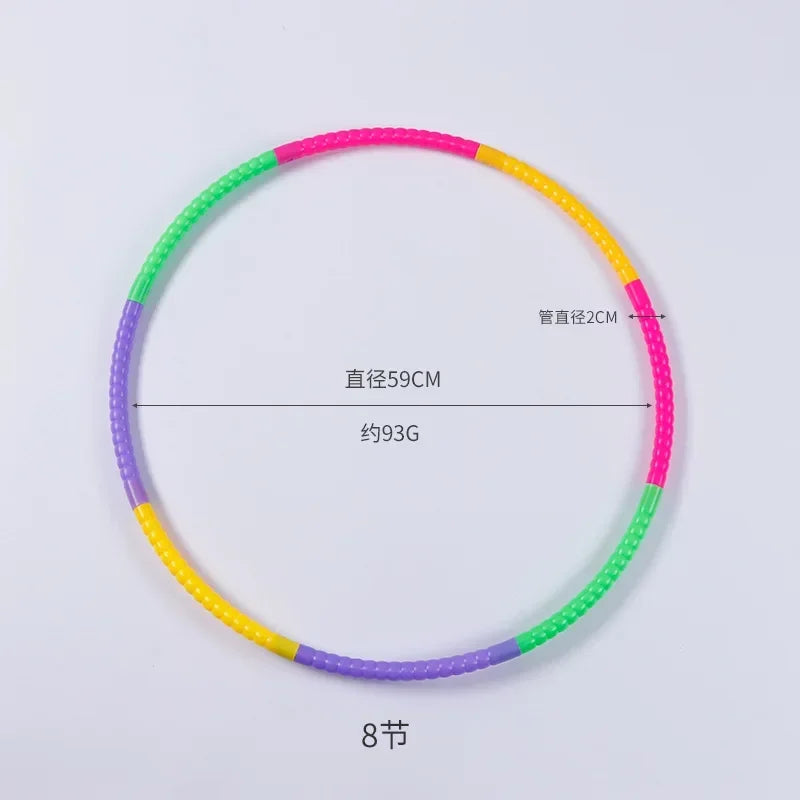 Kids Removable Sectional Hula Hoop - Adjustable Weighted PVC Fitness Hoop (40–65 cm / 16–26 in)