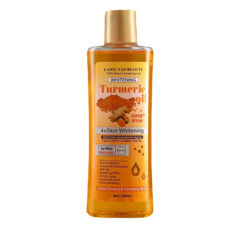Turmeric Essential Oil 200ml (6.8 fl oz) - Facial & Body Massage Oil, Moisturizing Aromatherapy, Brightening & Smoothing Skin Care
