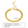 18K Gold Plated Paperclip Chain Bracelet for Women Adjustable Twist Link Chunky Stackable Layered Jewelry