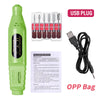 YIKOOLIN 6-in-1 USB Electric Nail Drill Kit — Portable Pen-Style Manicure Polisher with Nail Art Bits