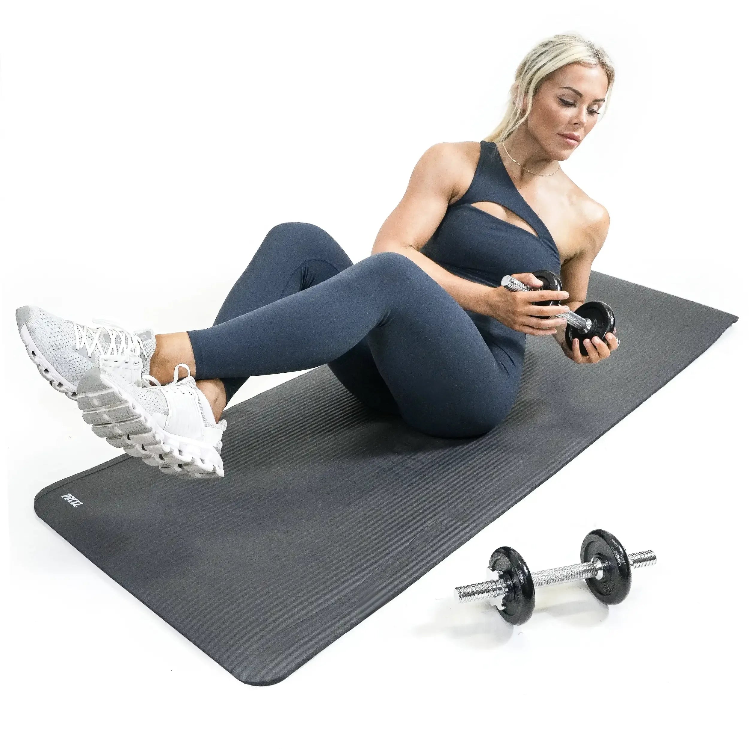 12mm NBR Yoga Mat 72 x 24 in (183 x 61 cm) Non-Slip Exercise Mat with Carry Strap