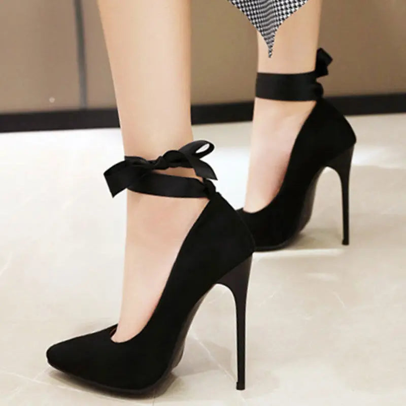 Pearl Bead Ankle-Strap Pumps Gold – Rhinestone Buckle High Heels 7cm (2.8in) & 10cm (3.9in) – Party Wedding Shoes, Plus Sizes to EU 45