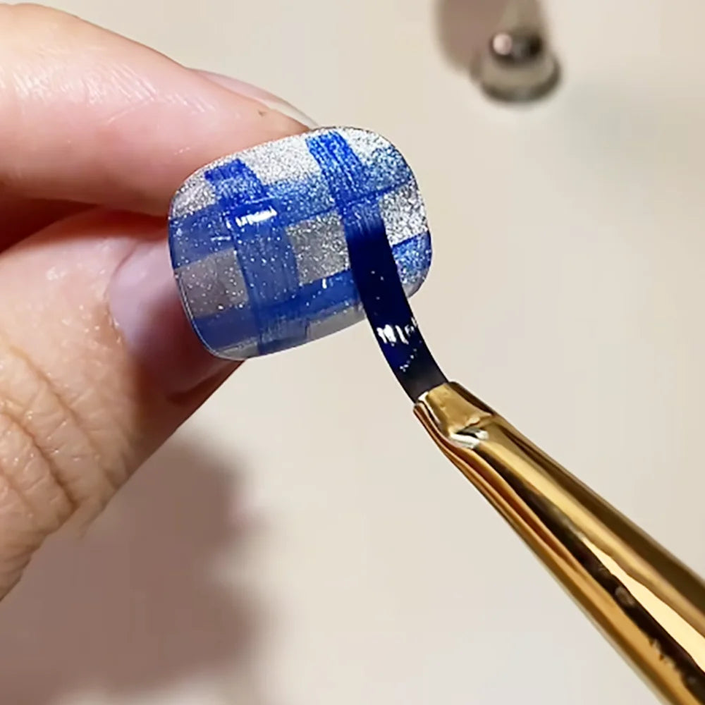 Plaid Nail Art Brush 0.5mm Fine Detail Brush for Tartan, Lines & Gel Acrylic Nails