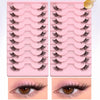 2-Pack Half Strip Lashes – Natural Fluffy Cat-Eye Soft Wispy Faux Mink Winged Elongated Eyelashes