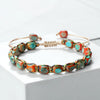 Handmade Bohemian Natural Stone Beaded Bracelet Braided Adjustable Friendship Vintage Strand